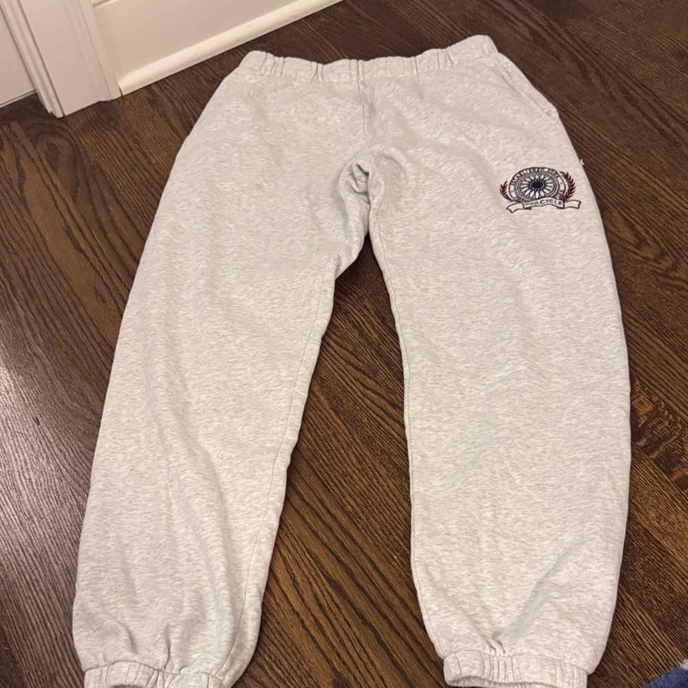 soulcycle Light Gray Kids Sweatpants with Crest Logo